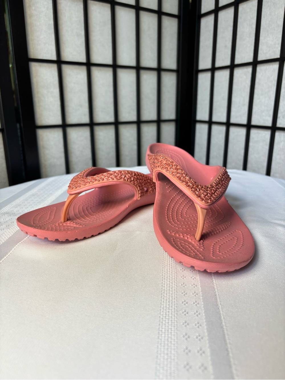 Crocs Women’s Pink Comfort Flip Flop Sandals